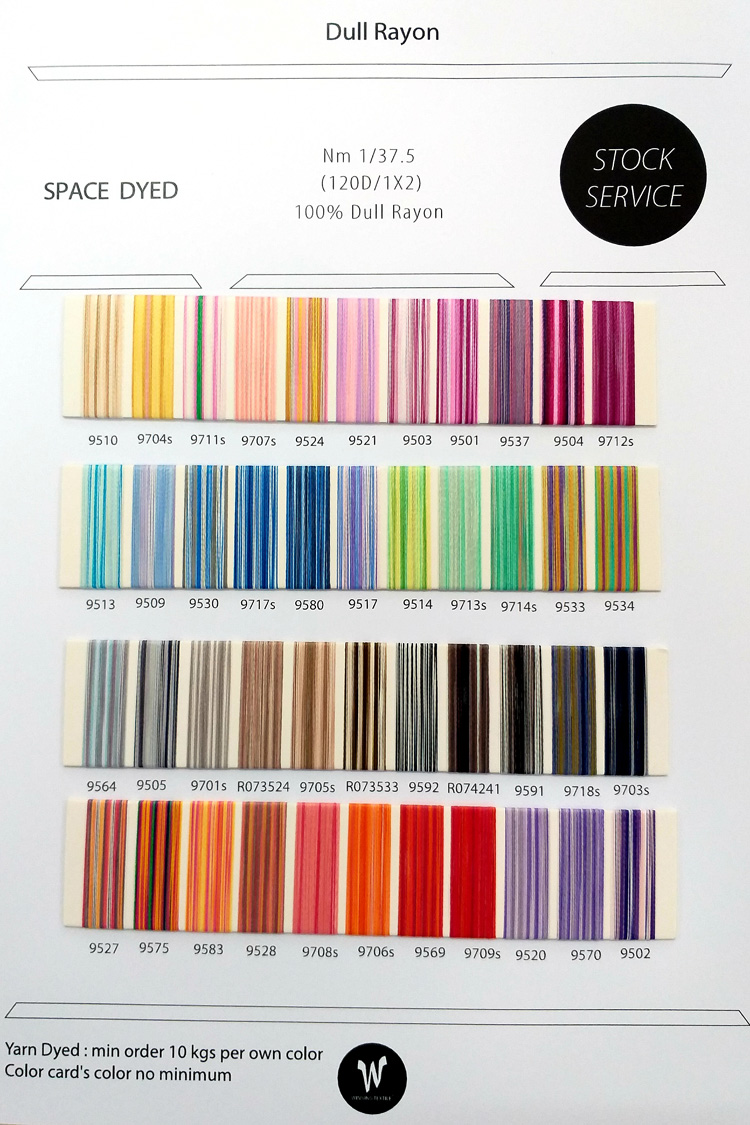Dull Rayon 120D/1X2 Space Dyed